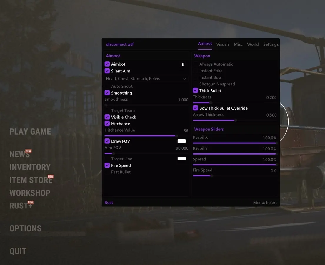 Disconnect External — Rust screenshot 2